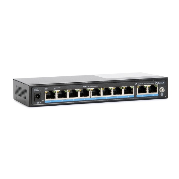 Switch 8 Porte POE 10/100 + 2 Porte Uplink 10/100/1000